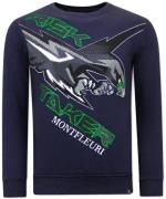 Montfleuri Sweater met print eagle head
