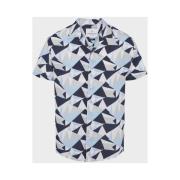 Kronstadt Cuba geometry s/s shirt blue ks3618