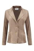 Helena Hart 7424uni blazer kort velours uni latte