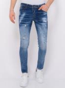 Local Fanatic Paint splatter stonewashed jeans mens slim fit