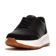 FitFlop F-mode leather/suede flatform sneakers