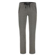 Para Mi Broek kim knitted jacquards herringbone black