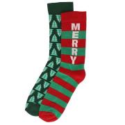 Apollo Kerstsokken heren dames green / rood sportsokken 2-pack