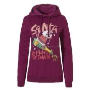 Apollo Dames kersttrui met capuchon santa is coming to town hoodie ker...