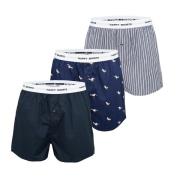 Happy Shorts 3-pack wijde boxershorts heren blauw gestreept meeuwen pr...