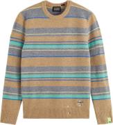 Scotch & Soda Regular fit softy wool stripes camel stripe