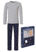 Happy Shorts Heren kerst pyjama set shirt + pyjamabroek giftbox