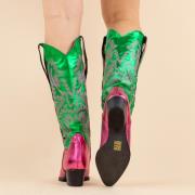 DWRS Label Cowboyboots 271179 tulsa groen dames maat: leer