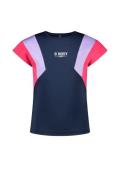 B.Nosy Meisjes t-shirt gekleurde mouwen b.active sporty navy