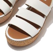 FitFlop Eloise leather/cork strappy wedge sandals