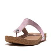 FitFlop Iqushion metallic-leather toe-post sandals