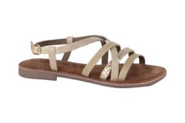 Lazamani 75888 gold dames sandalen sportief