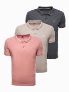 Ombre Poloshirt heren z28 v3 3-pak