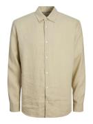 Jack & Jones Jprcclawrence linen shirt ls sn zand