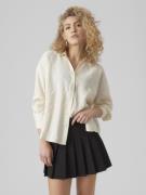 Vero Moda Vmqueeny ls oversize shirt wvn ga n beige