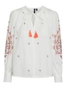 Vero Moda Vmhiba ls top wvn spe ecru dessin