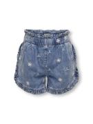 Only Kogdandy embroidery frill dnm short blue denim