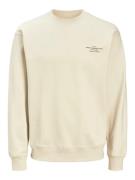 Jack & Jones Jprblachad branding sweat crew neck beige