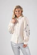 Nukus Milanova blouse off white /blue