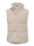 Only Kogsandra teddy waistcoat otw beige