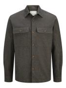 Jack & Jones Jprraymond melange solid ls overshi antraciet