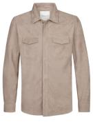 Profuomo Taupe suède overshirt