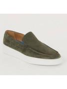 Giorgio 13781 suede loafer groen witte zool