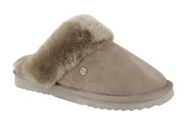 Warmbat Flurry suede moss dames pantoffel (open hiel)