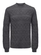 Only & Sons Onswade reg 5 struc crew neck knit -