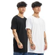 Urban Classics Heren shaped turn up lang t-shirt (set van 2)