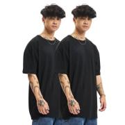 Urban Classics Heren shaped turn up lang t-shirt (set van 2)