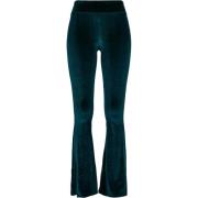 Urban Classics Dames fluwelen hoge taille bootcut legging