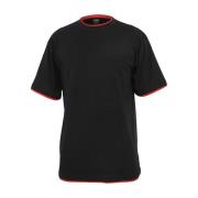 Urban Classics Heren lang t-shirt met contrastdetail