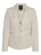 Vero Moda Vmshali ls fitted shiny blazer beige