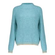 Geisha 44869-70 602 pullover turtle with lurex edge aqua