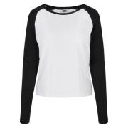 Urban Classics Dames contrast raglan t-shirt met lange mouwen