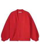 Summum puff sleeve cardigan cozy melange knit 7s5844-7997 333 true red