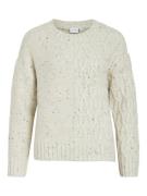 Vila viluvie o-neck l/s structure knit t 14098855 birch