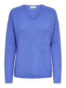 Only onlcamilla v-neck l/s pullover knt 15204588 utramarine