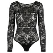 Urban Classics Dames kanten bodysuit met lange mouwen