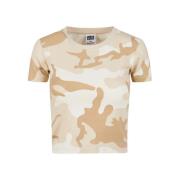 Urban Classics Dames camo cropped t-shirt