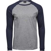 Tee Jays Heren heather baseball t-shirt