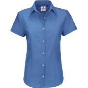 B and C B&c dames oxford shirt met korte mouwen / damesshirts