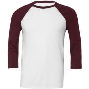 Bella + Canvas Canvas heren 3/4 mouwen baseball t-shirt