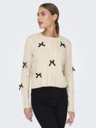 Jacqueline de Yong Jdybow l/s o-neck cable pullover kn