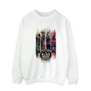 DC Comics Heren zwart adam jsa goud badge sweatshirt