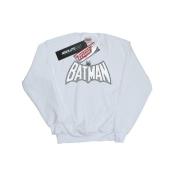 DC Comics Dames batman retro sweatshirt met gekraakt logo