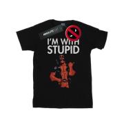 Marvel Avengers Dames deadpool i´m with stupid katoenen vriendje t-shi...