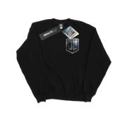 DC Comics Heren justice league movie shield faux pocket sweatshirt