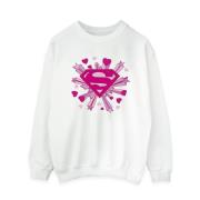 DC Comics Dames superman roze harten en sterren logo sweatshirt